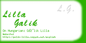 lilla galik business card